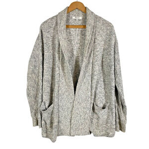 Madewell Cardigan Sweater Shrug Size XS Gray Open Front Pockets Minimalist *Read